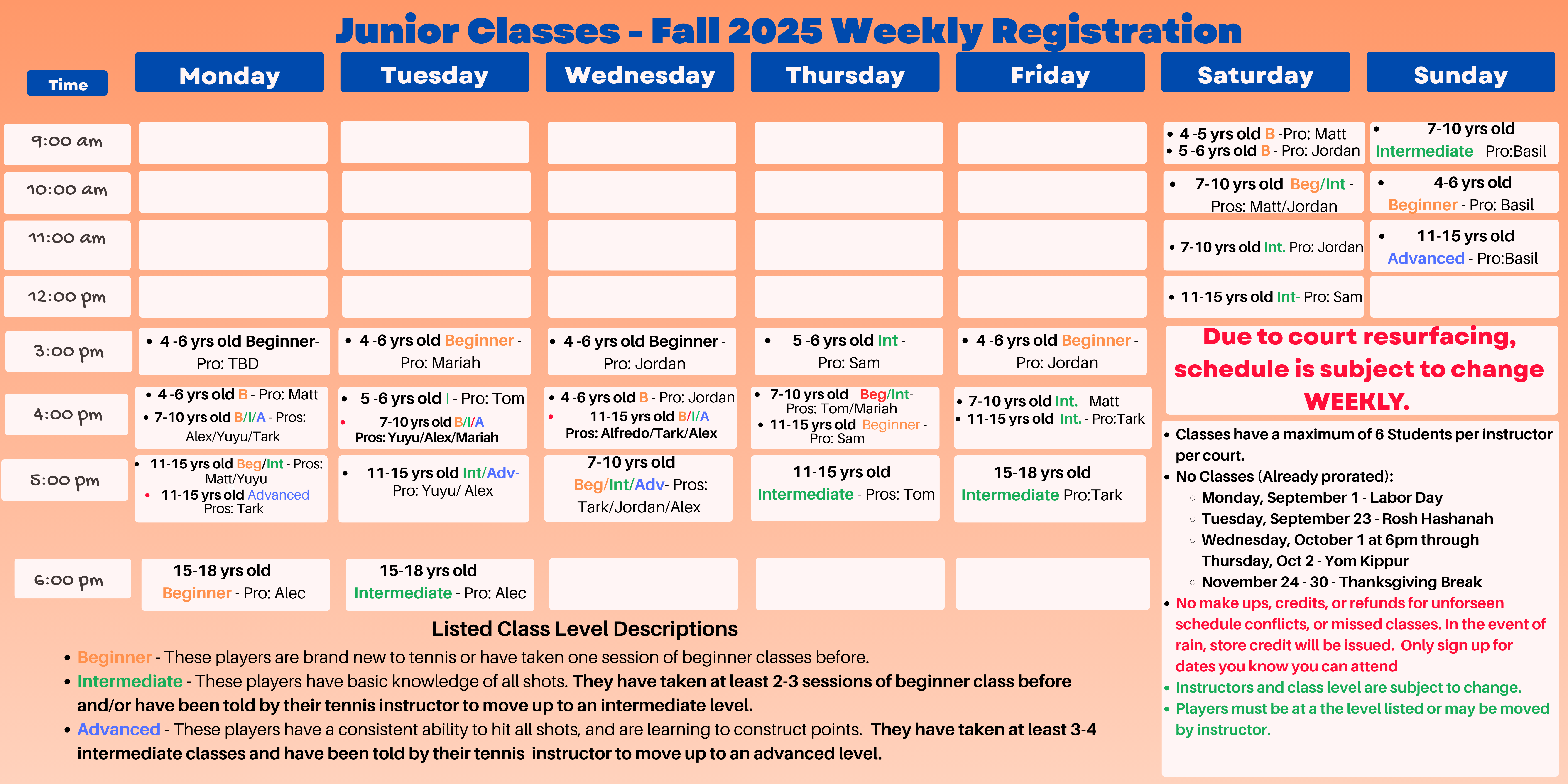 Junior fall