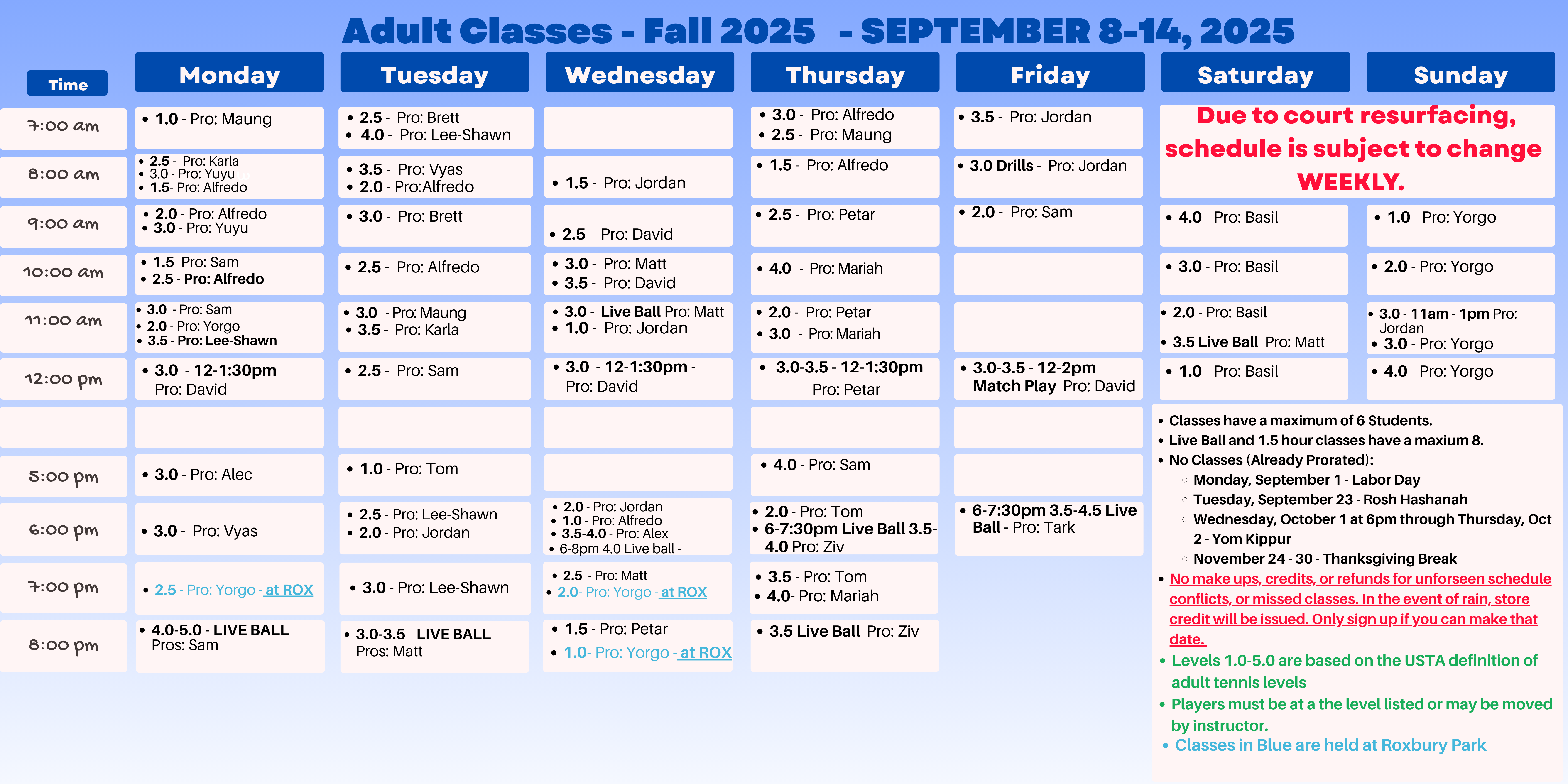 Adult fall sept 8