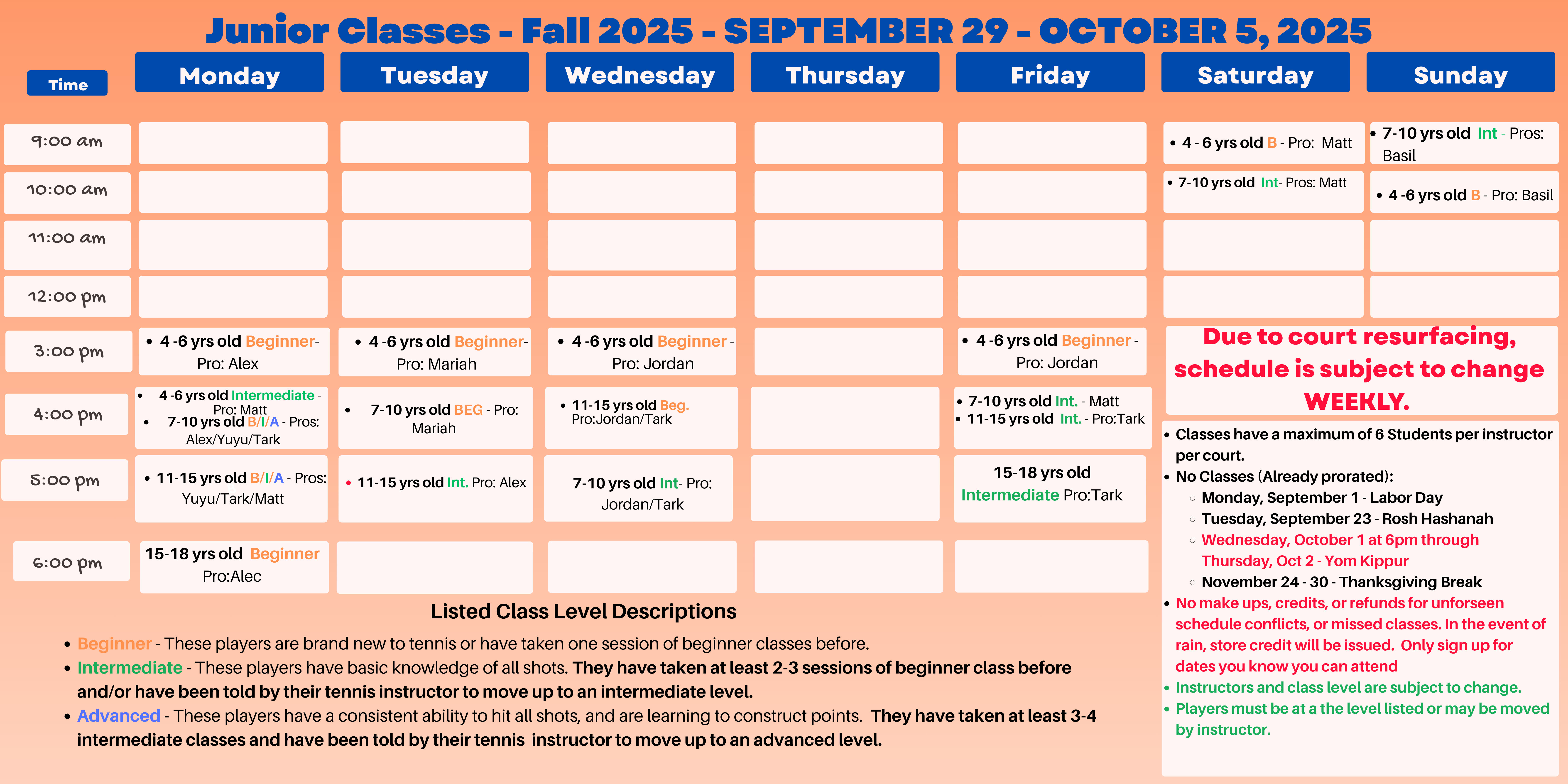 Junior fall sept 29