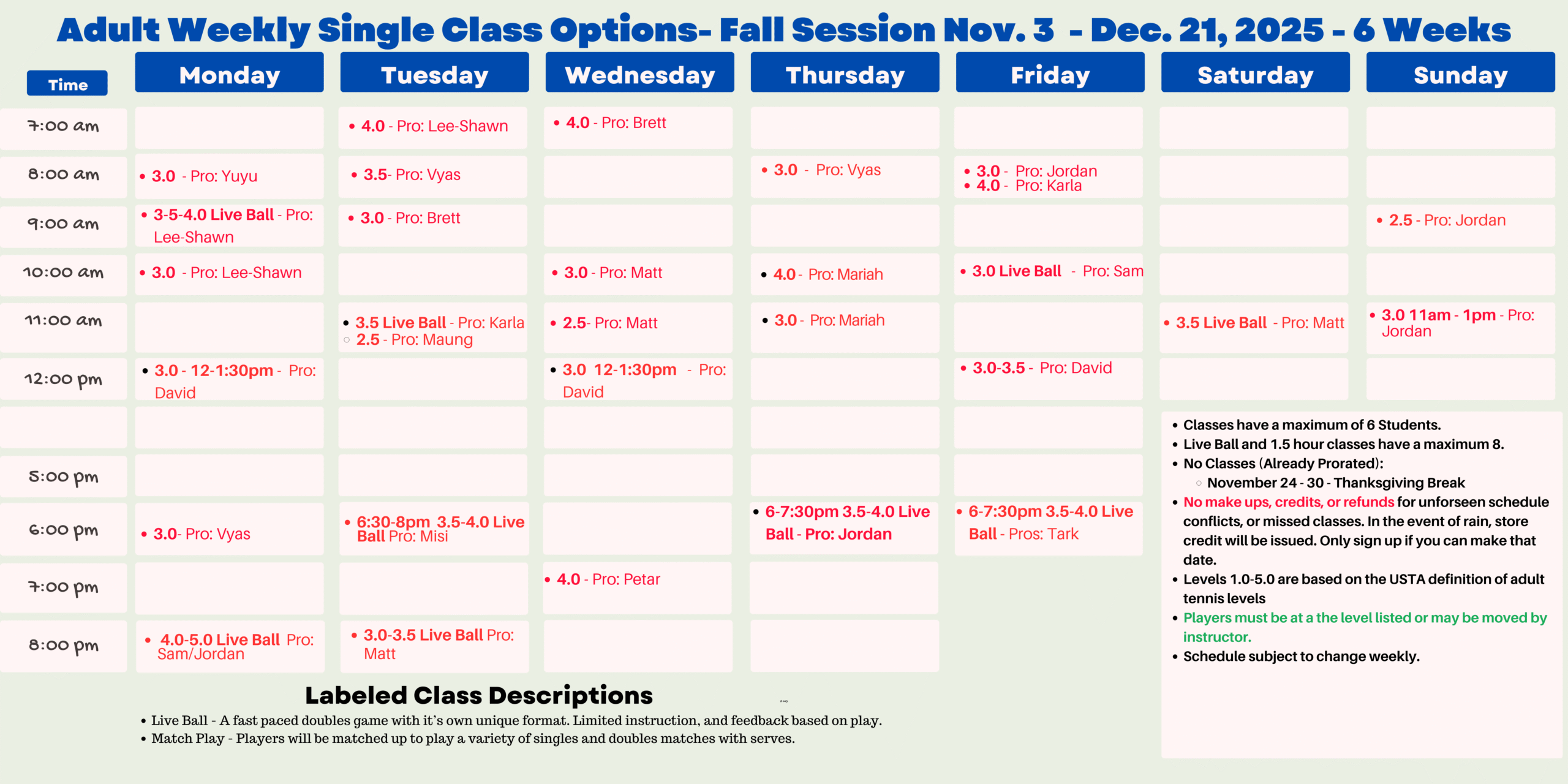fall drop ins 25 updated no tom