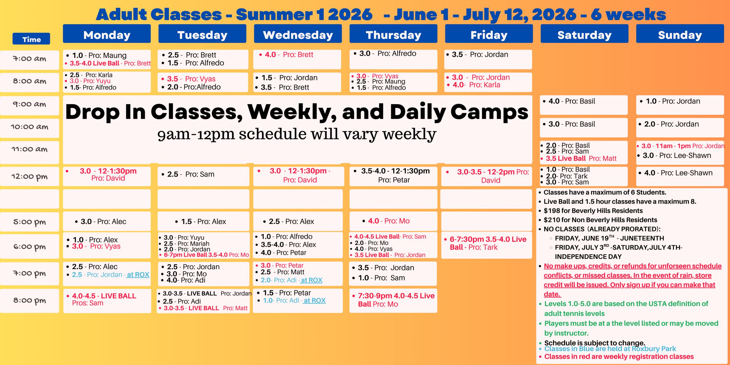 summer 26 adult 5-18 12pm